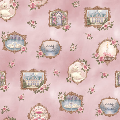 Cat in frame frill collar dress
