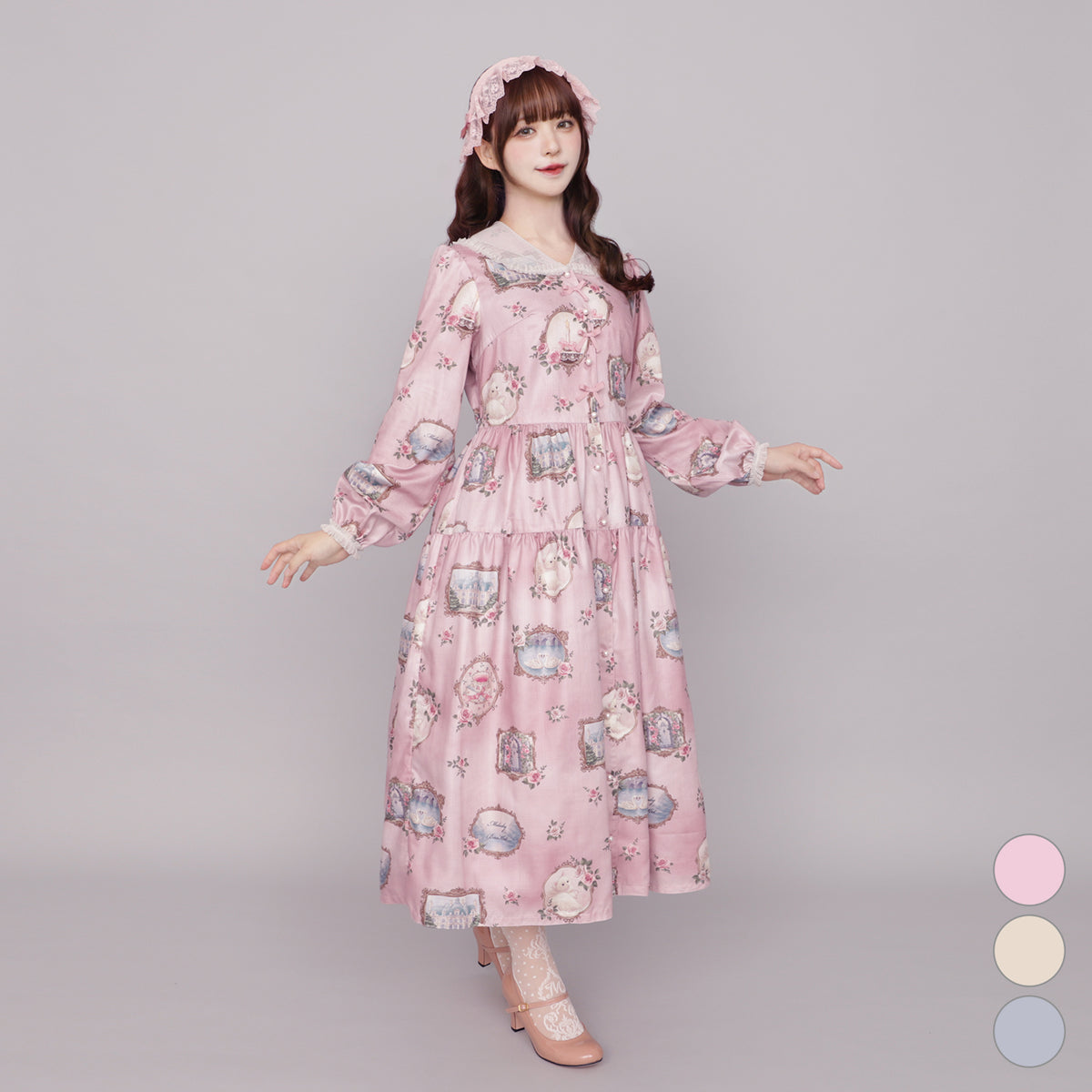 Cat in frame tulle collar dress