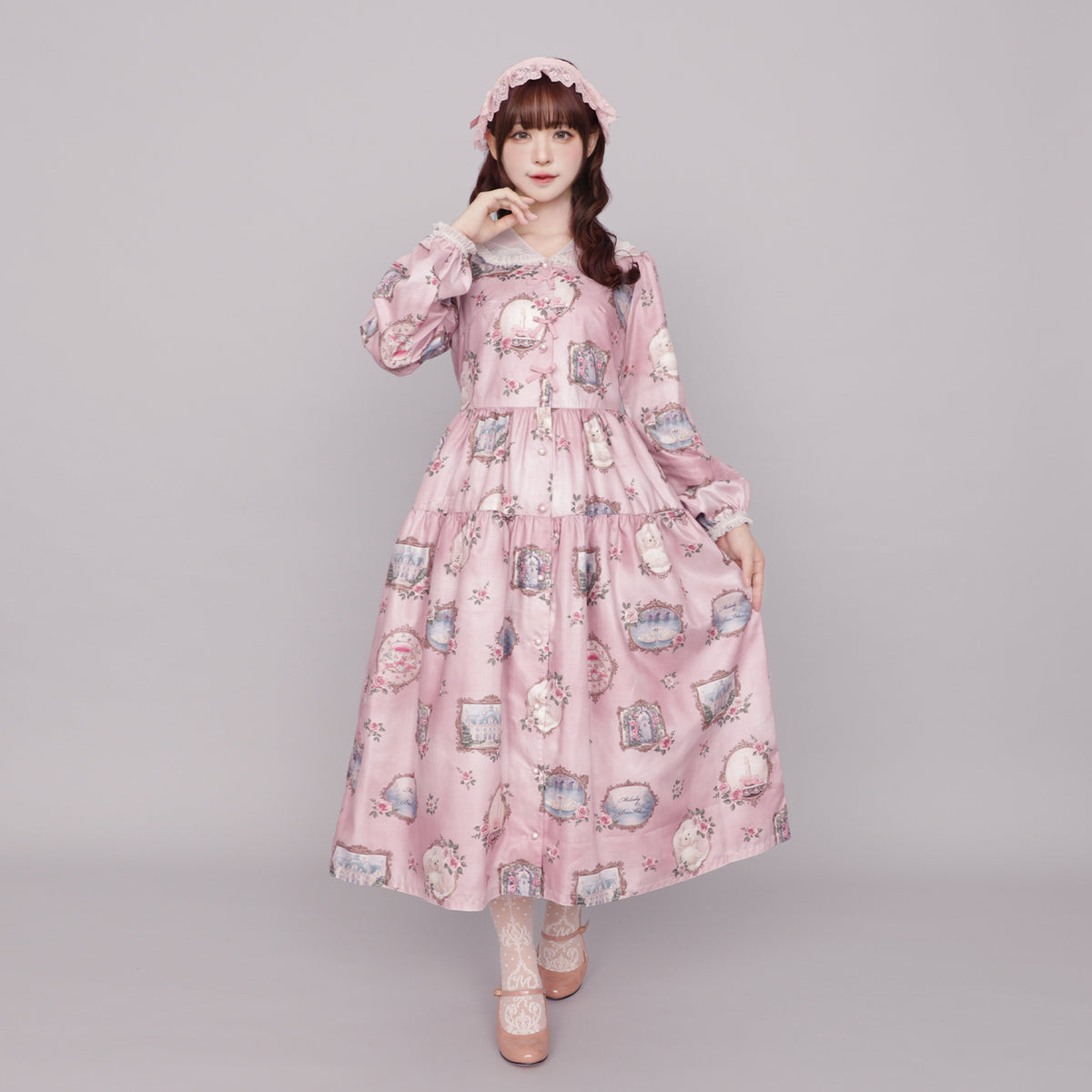 Cat in frame tulle collar dress