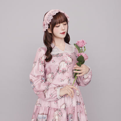 Cat in frame tulle collar dress