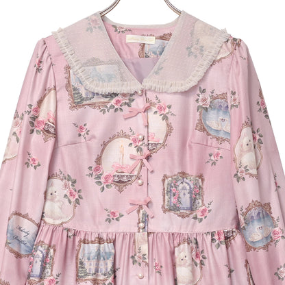 Cat in frame tulle collar dress