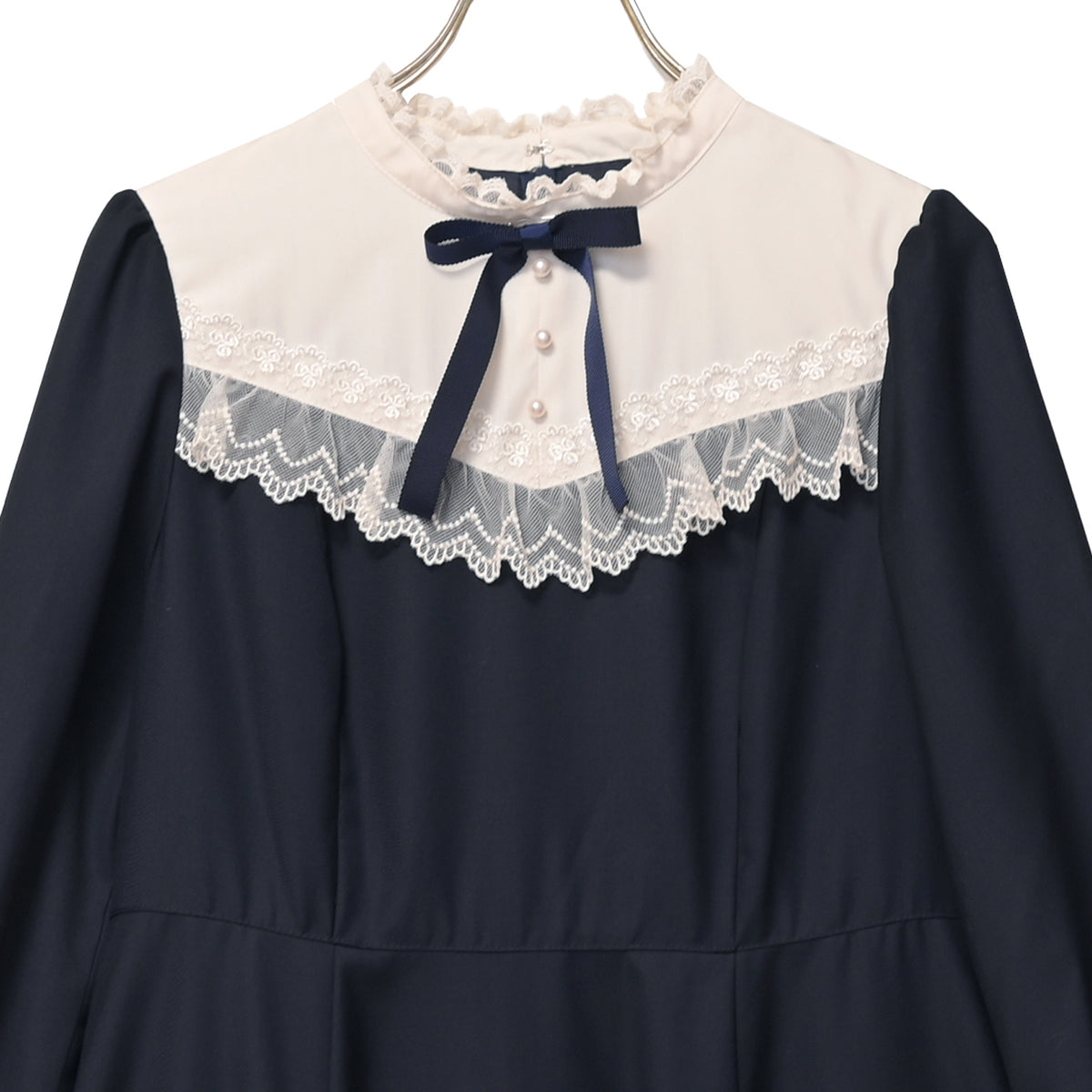 Long-sleeve flared dress