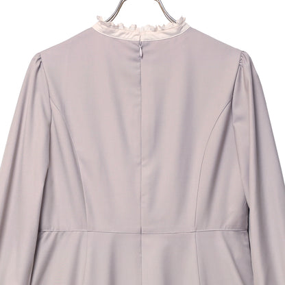 Long-sleeve flared dress