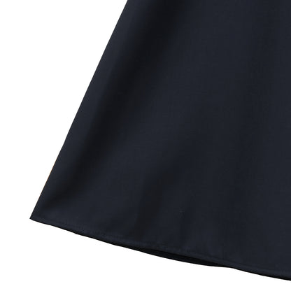 Long-sleeve flared dress