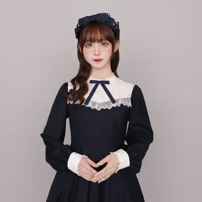 Long-sleeve flared dress