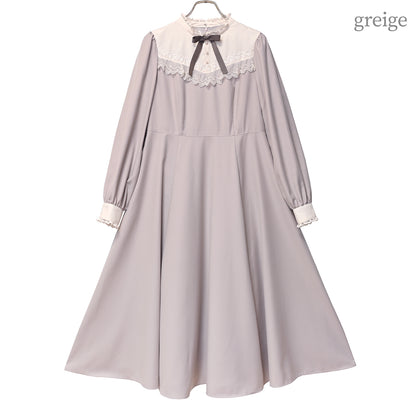 Long-sleeve flared dress