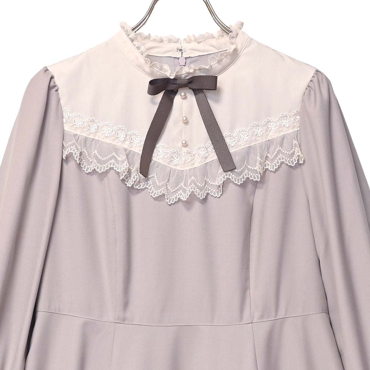 Long-sleeve flared dress