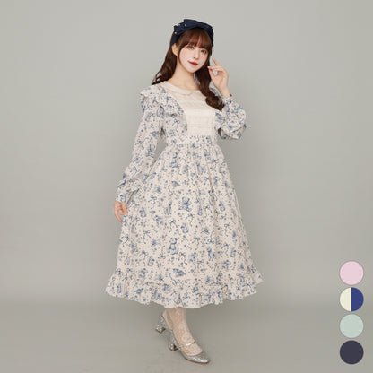 アンティークぬいぐるみ フリルワンピース