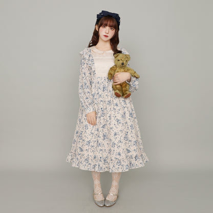 アンティークぬいぐるみ フリルワンピース