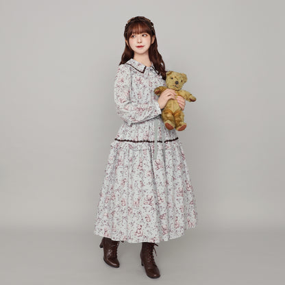 アンティークぬいぐるみ フロントボタンワンピース