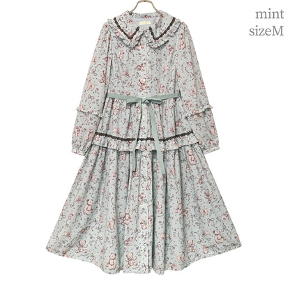 アンティークぬいぐるみ フロントボタンワンピース