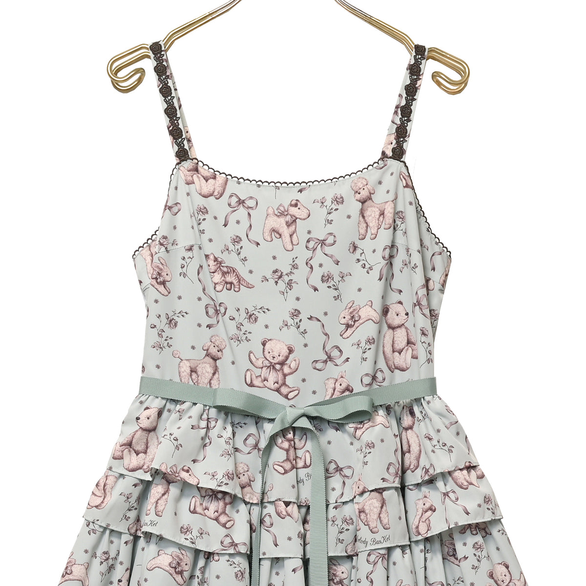 Antique stuffed animals jumper dress