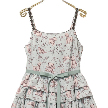Antique stuffed animals jumper dress