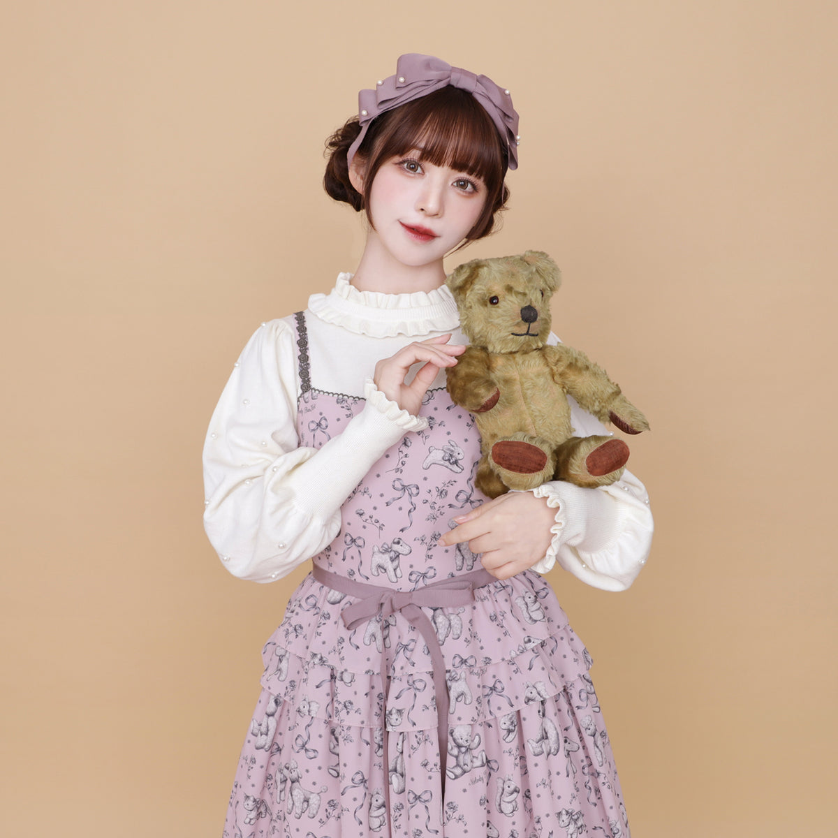 Antique stuffed animals jumper dress