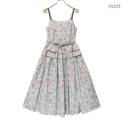 Antique stuffed animals jumper dress
