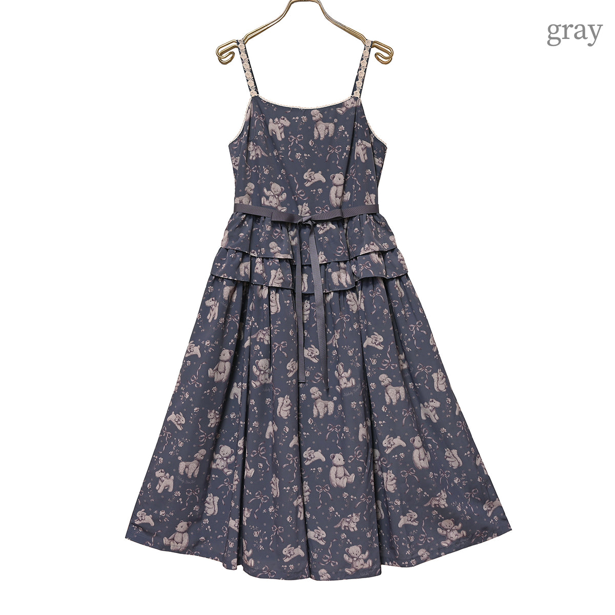 Antique stuffed animals jumper dress