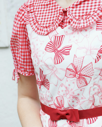 Ribbon Sketchノースリーブワンピース (Ribbon Sketch sleeveless dress)【POP UP】