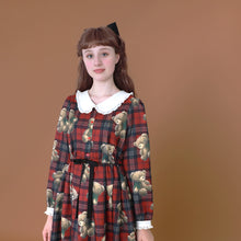 画像をギャラリービューアに読み込む, Teddy Bear Tartanワンピース (Teddy Bear Tartan dress)
