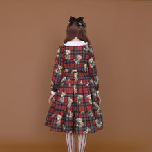 画像をギャラリービューアに読み込む, Teddy Bear Tartanワンピース (Teddy Bear Tartan dress)
