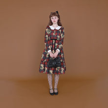 画像をギャラリービューアに読み込む, Teddy Bear Tartanワンピース (Teddy Bear Tartan dress)
