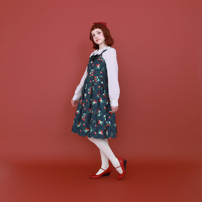 Strawberry Tartan ノースリーブワンピース(Strawberry tartan sleeveless dress)