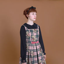 画像をギャラリービューアに読み込む, Teddy Bear Tartanノースリーブワンピース (Teddy Bear Tartan sleeveless dress)
