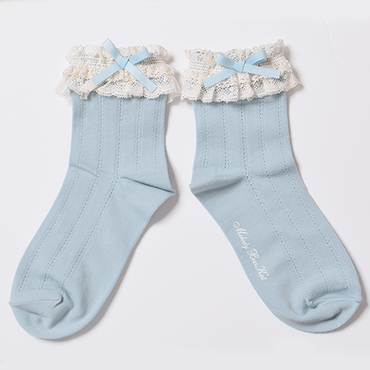 プチリボンレースクルーソックス