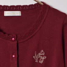 Load image into Gallery viewer, Logo embroidery knit cardigan
