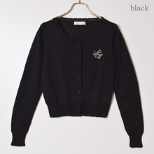 Load image into Gallery viewer, Logo embroidery knit cardigan
