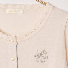 Load image into Gallery viewer, Logo embroidery knit cardigan
