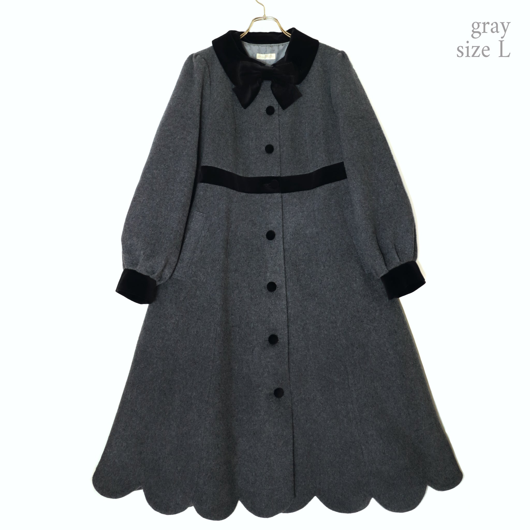 モノトーンスカラップコート-メロディバスケット – fraisier on-line