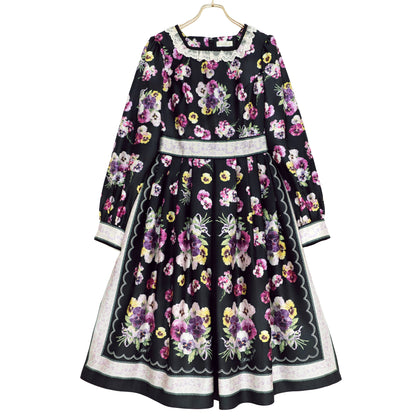 Pansy scarf dress