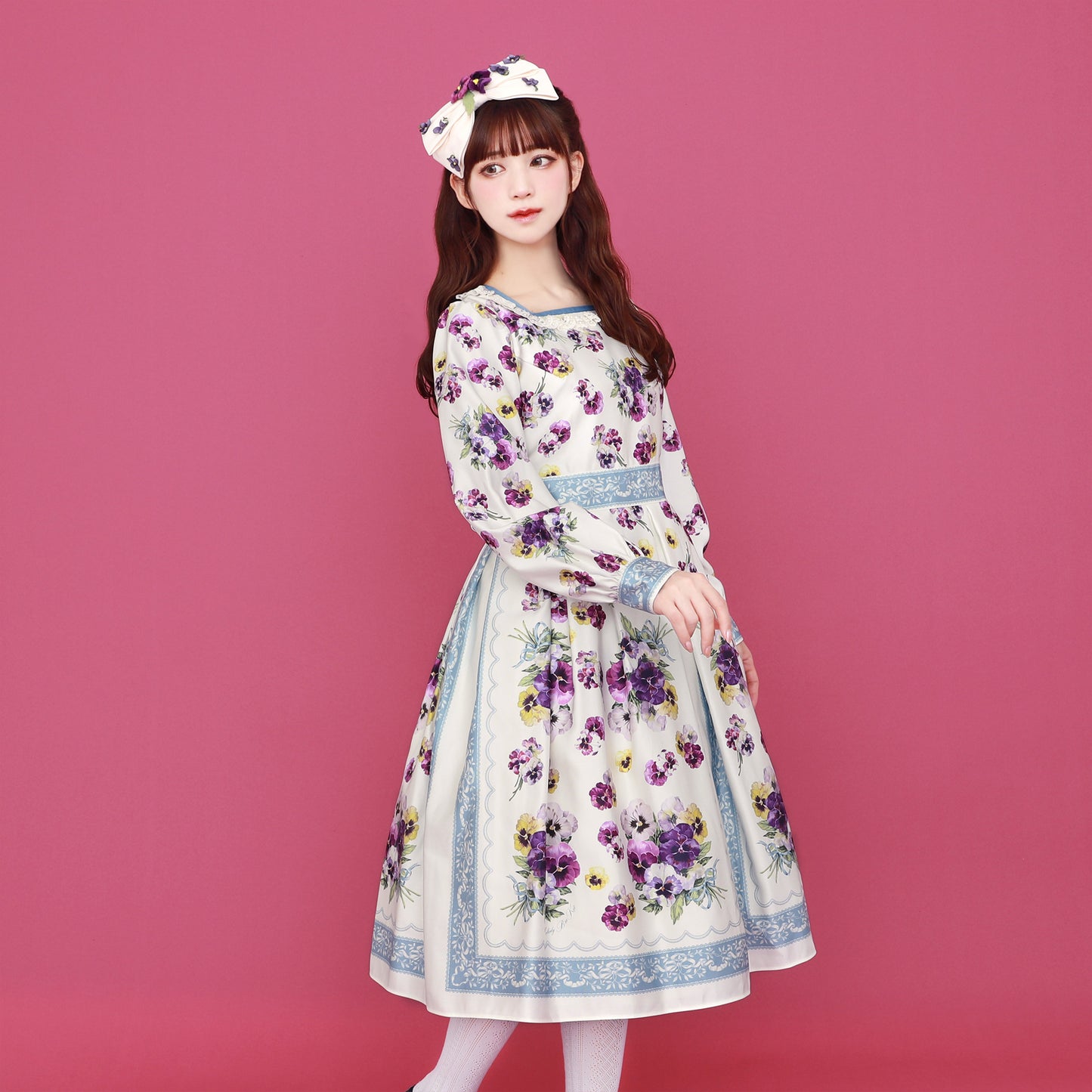 Pansy scarf dress