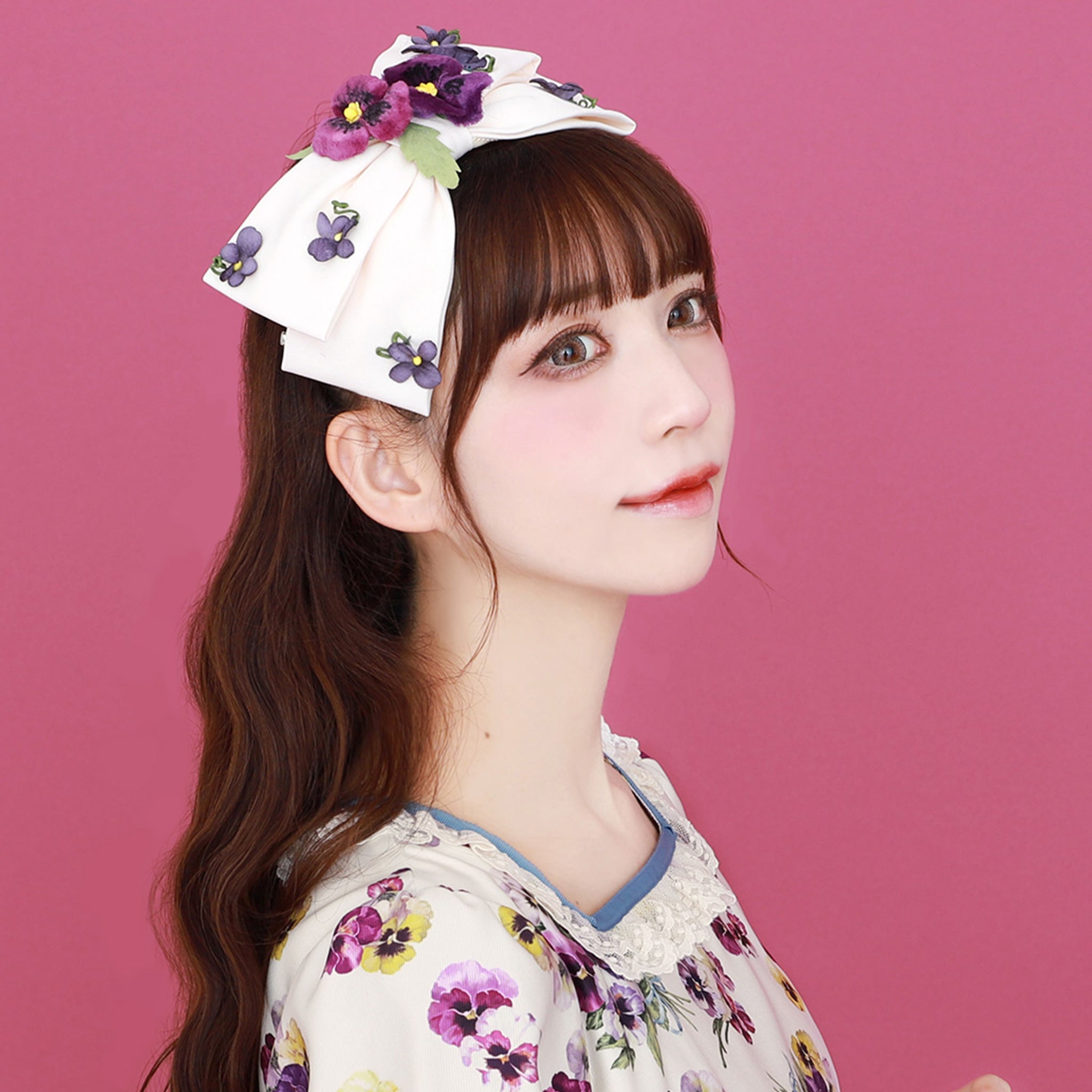 パンジーリボンクリップ-Melody BasKet – fraisier on-line