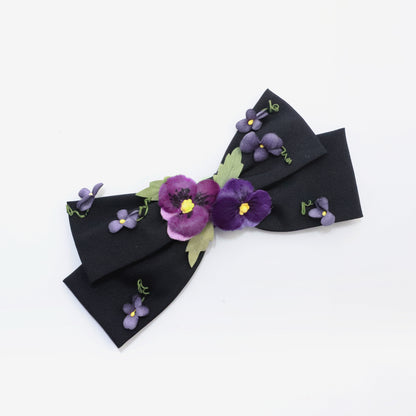 Pansy ribbon clip