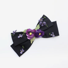 Load image into Gallery viewer, Pansy ribbon clip
