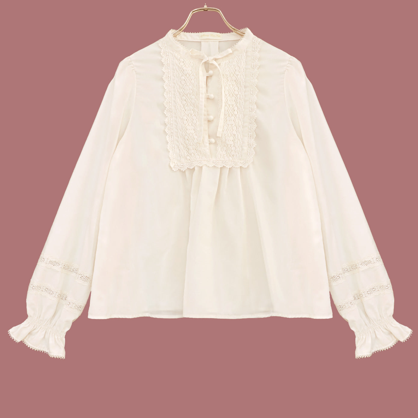 スタンドカラープルオーバーブラウス