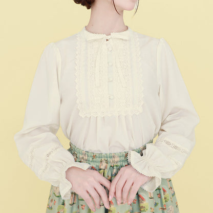 スタンドカラープルオーバーブラウス