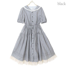 Load image into Gallery viewer, Lame stripe sailor dress
