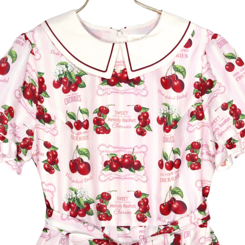 Fresh Cherry襟付きワンピース