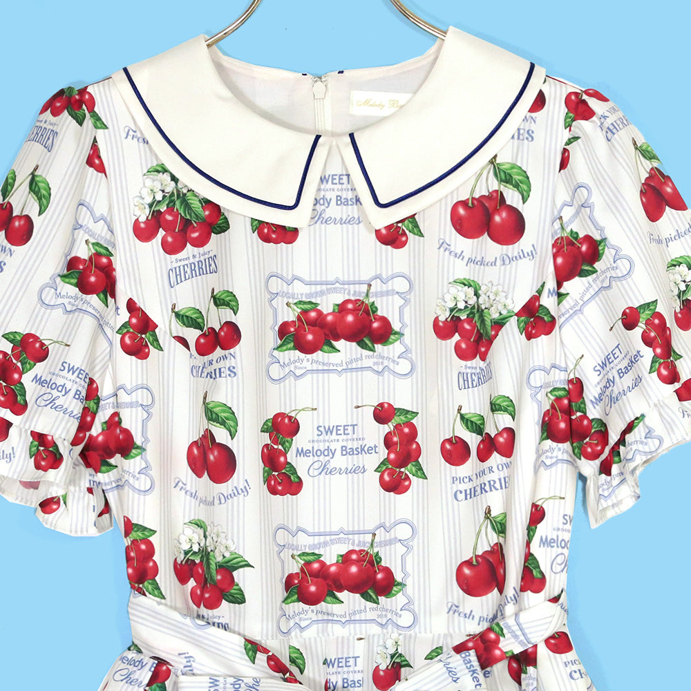 Fresh Cherry襟付きワンピース