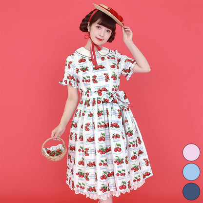 Fresh Cherry襟付きワンピース