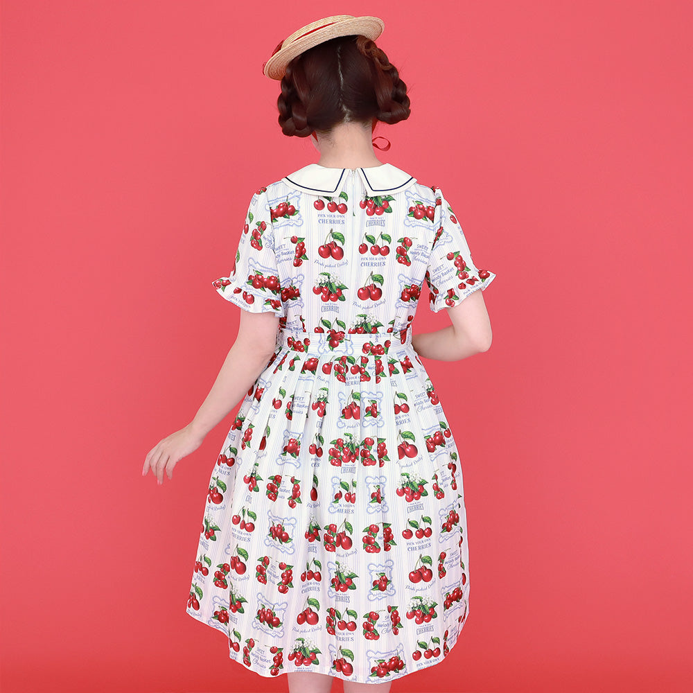 Fresh Cherry襟付きワンピース