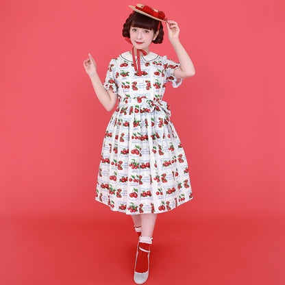 Fresh Cherry襟付きワンピース