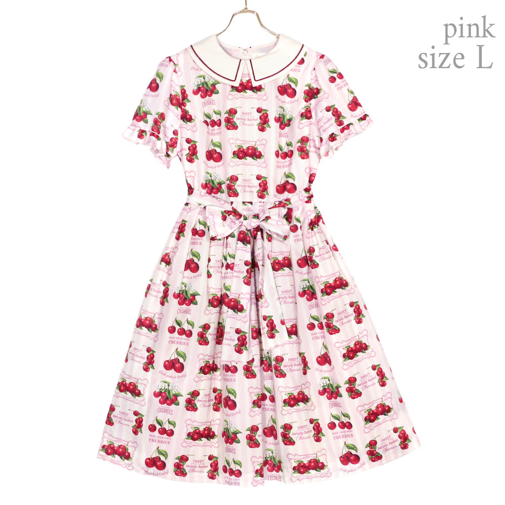 Fresh Cherry襟付きワンピース