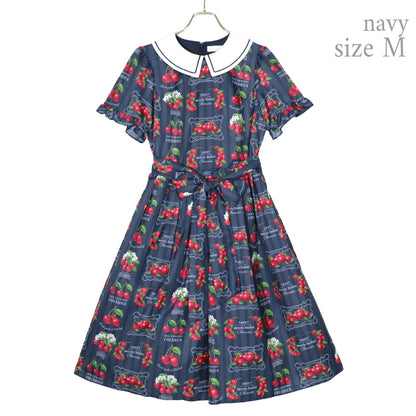 Fresh Cherry襟付きワンピース