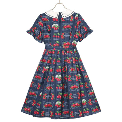 Fresh Cherry襟付きワンピース