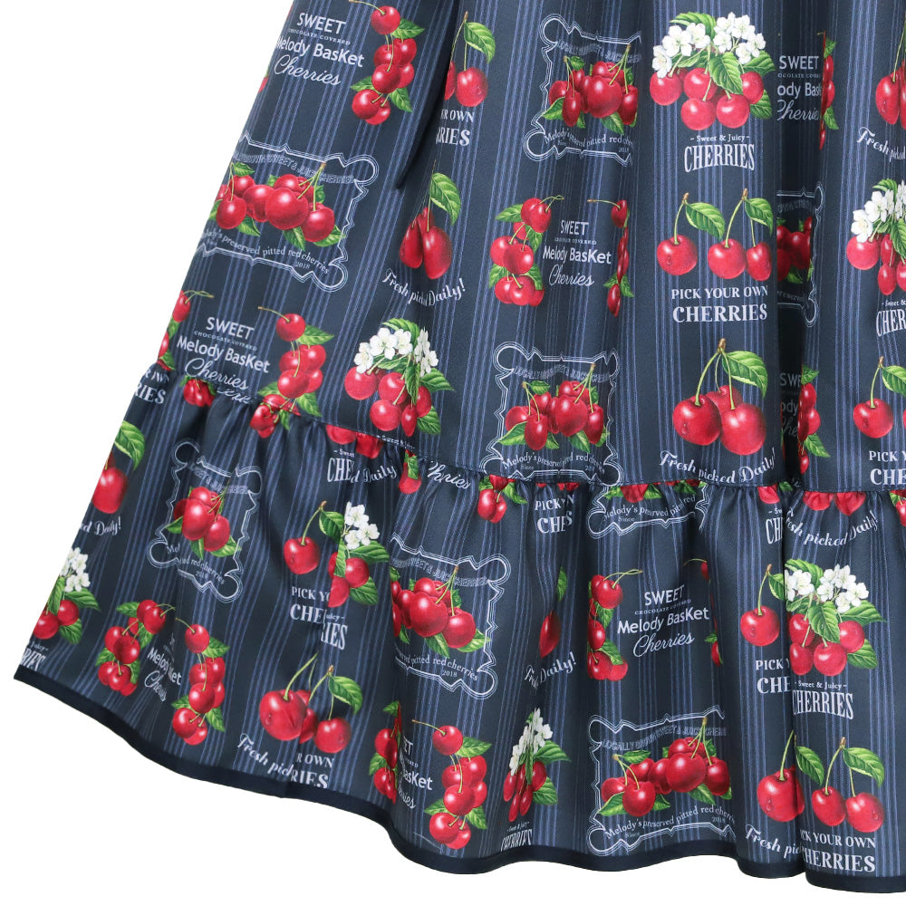 Fresh Cherryスクエアネックワンピース-Melody BasKet(メロディー