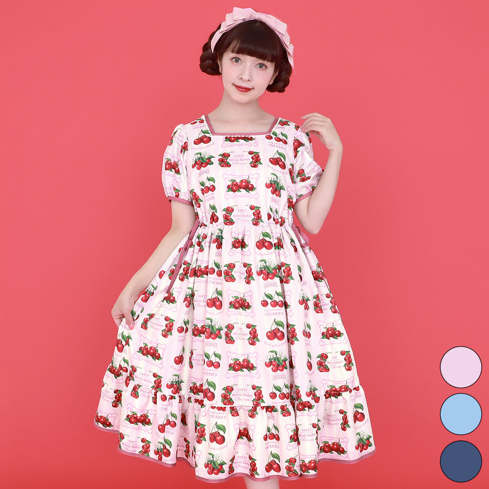 Fresh Cherryスクエアネックワンピース